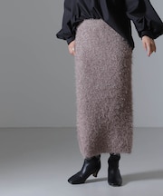 フェザーヤーンニットタイトスカート（セットアップ可）