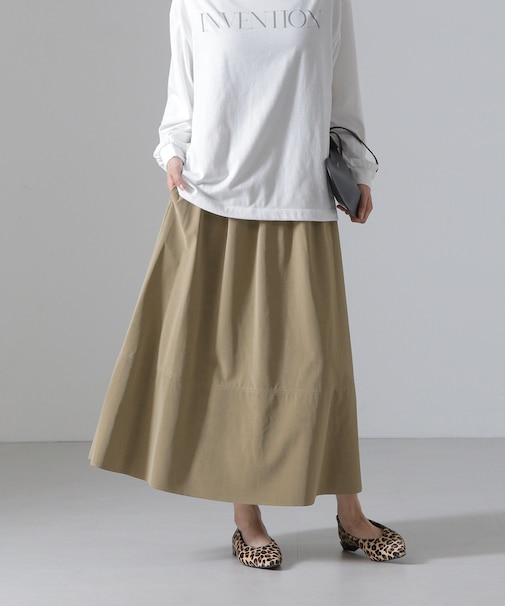 ピーチフェイクレザーボリュームスカート(セットアップ可)