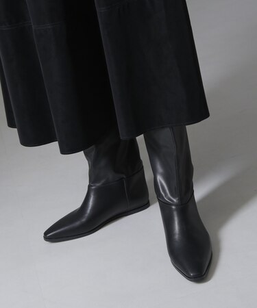 ルーズシルエットロングブーツ
