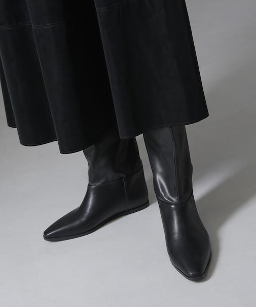 ルーズシルエットロングブーツ