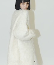 ロングシャギーニットカーディガン