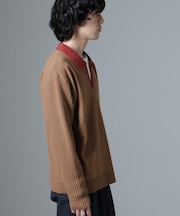 WEB限定／バイカラースキッパーニット