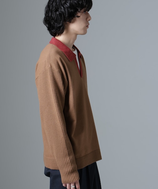 WEB限定／バイカラースキッパーニット