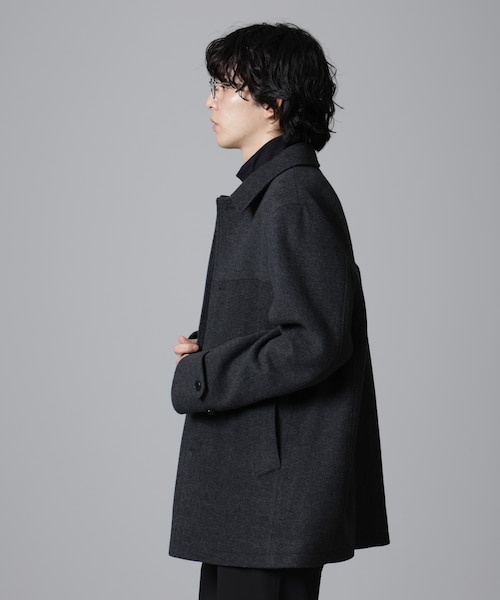 ウールカシミヤ二重織りメルトンカーコート｜ナノ・ユニバースの通販