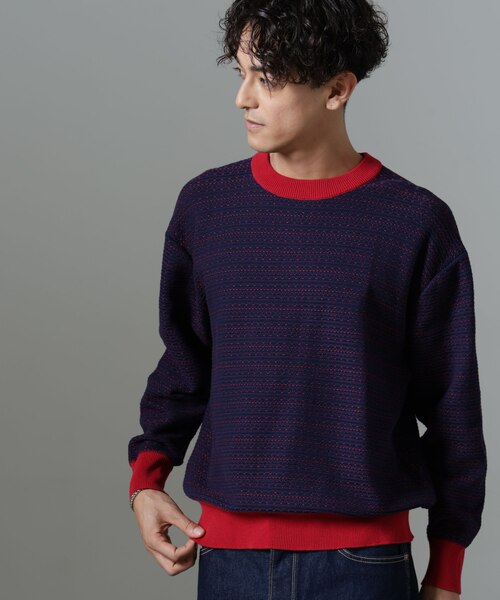 NJ／CLUB」HOMESTOCK ジャガードニット｜ナノ・ユニバースの通販