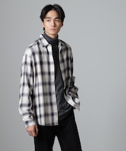ツイルソフトオンブレチェックシャツ