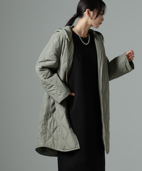 撥水加工 フード取り外し2WAYキルティングコート｜ナノ・ユニバースの