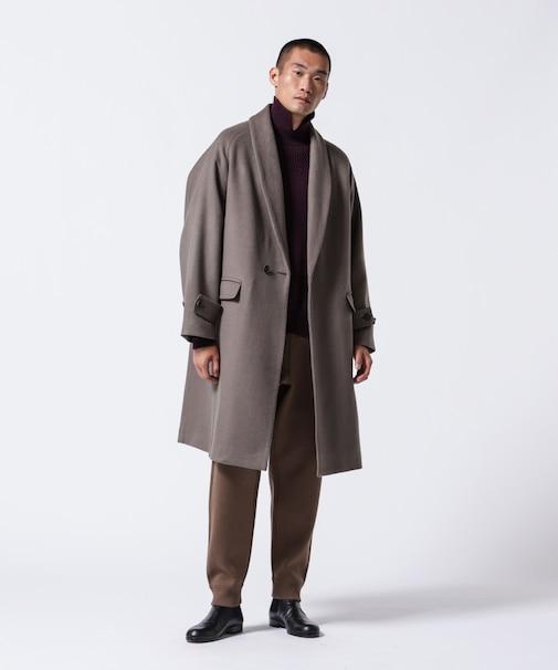 ｢ASSEMBLANC｣シルクブレンドダブルクロスショールカラーコート