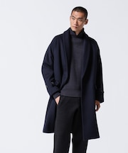 ｢ASSEMBLANC｣シルクブレンドダブルクロスショールカラーコート