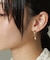 ハートストーンピアス