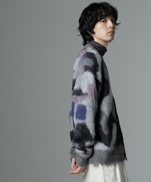 「着るアート」YUTAKA KAWAI モヘヤミックスカーディガン