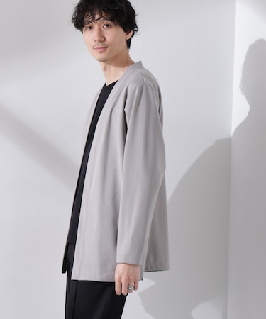 ダブルジャージー着流しカーディガン