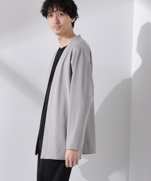 ダブルジャージー着流しカーディガン