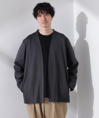 ダブルジャージー着流しカーディガン