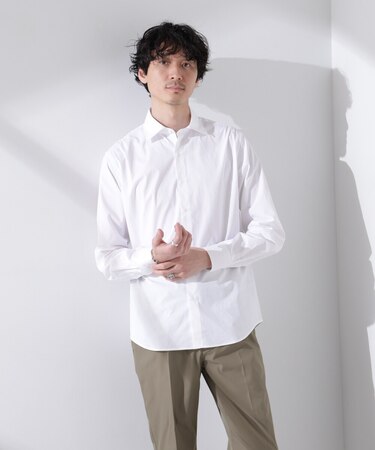 ｢N shirt｣Anti Soaked(R) 汗染み防止セミワイドカラーシャツ長袖