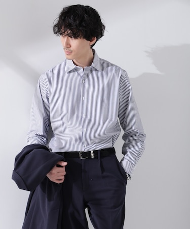 ｢N shirt｣Anti Soaked(R) 汗染み防止セミワイドカラーシャツ長袖
