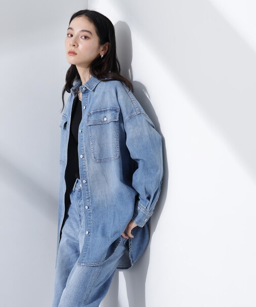 Healthy DENIM／Almond デニムシャツ｜ナノ・ユニバースの通販｜&mall 