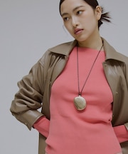 ウォッシャブルハイツイストボートネックリブニット