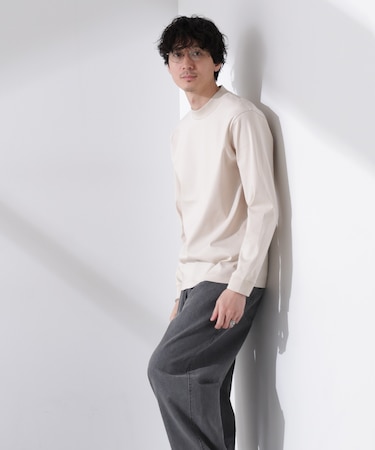 アンチスメルモックネックTシャツ 長袖