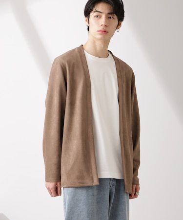 フェイクスエードトッパーカーディガン