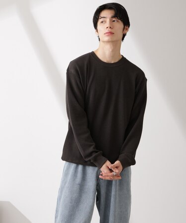 テックワッフルクルーネックTシャツ