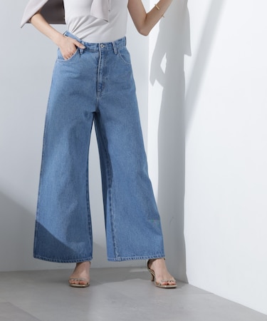 ワイドデニムパンツ（セットアップ可）