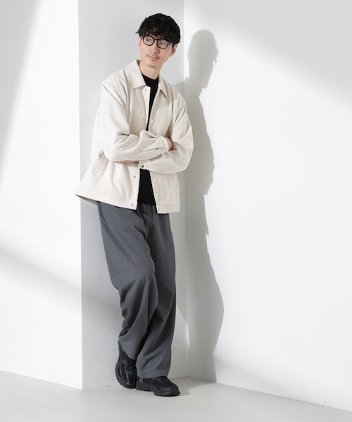 スウェードシャツブルゾン フェイクスエードシャツブルゾン｜ナノ・ユニバースの通販