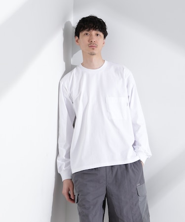 「NJ／CLUB」 ベーシックポケットロングスリーブTシャツ