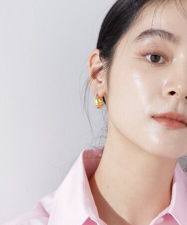 スクエアオーバルピアス