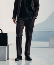 「N TROUSERS BASIC」TEXBRID(R)ポンチストレッチパンツ(セットアップ可)