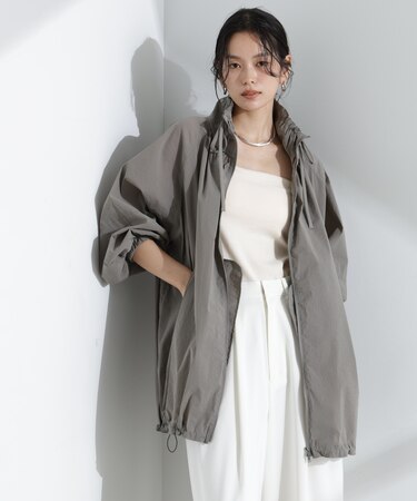 ナイロンワッシャーオーバーサイズライトブルゾン