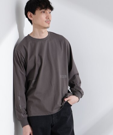｢NJ／CLUB｣ ロゴプリントロングスリーブTシャツ