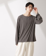 WEB限定／セミシアークルーネックプルオーバー 長袖