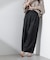 シアーヘムタックワイドパンツ