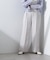 シアーヘムタックワイドパンツ