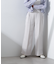 シアーヘムタックワイドパンツ