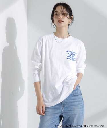 GOOD ROCK SPEED／NYC プリント ロングスリーブTee ホワイト
