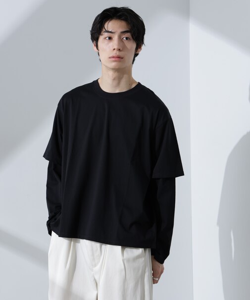 WEB限定／フェイクレイヤードTシャツ 長袖