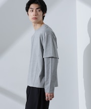 WEB限定／フェイクレイヤードTシャツ 長袖