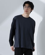 2トーンシルケットTシャツ 長袖