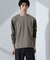 2トーンシルケットTシャツ 長袖