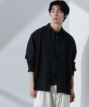 ストレッチワイドシャツブルゾン(セットアップ可)