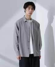 ストレッチワイドシャツブルゾン(セットアップ可)