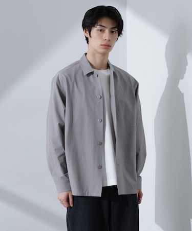 ストレッチワイドシャツブルゾン(セットアップ可)