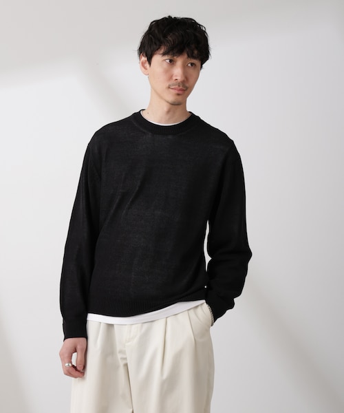 BRIEFING WillLOUNGE ナノユニバース クルーネック ネイビー nano