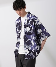 ペイント風オープンカラーシャツ