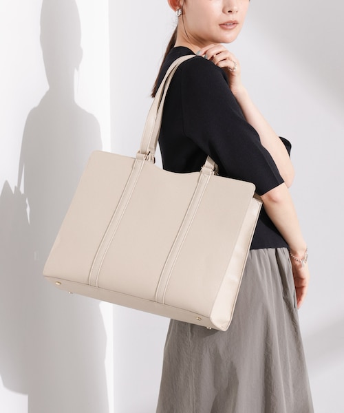 アシンメトリーハンドルバケツトート｜ナノ・ユニバースの通販｜&mall