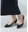 リボンローヒールパンプス