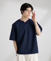 クールマックスリネン プルオーバーシャツ