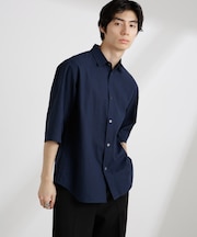 クールマックスリネンレギュラーカラー7分袖